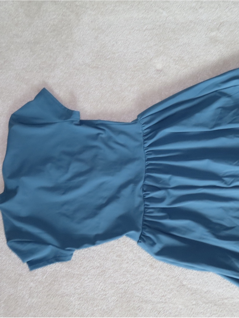 Amazon Women’s Blue Short-Sleeve Fit-and-Flare Mini Dress